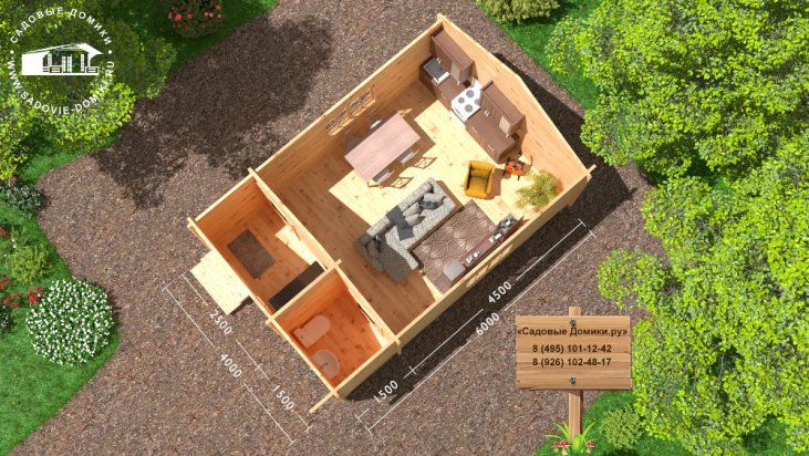 Строительство двухэтажного дачного дома 4х6. Проект и цена.